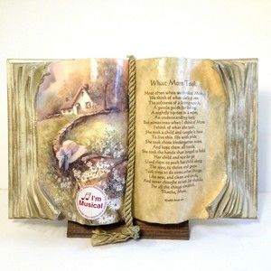 Vintage Books Of Love Musical Book Artist Judith Bond W/stand Mothers Love 1994